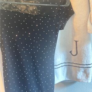 Black Dress with White Polka Dots